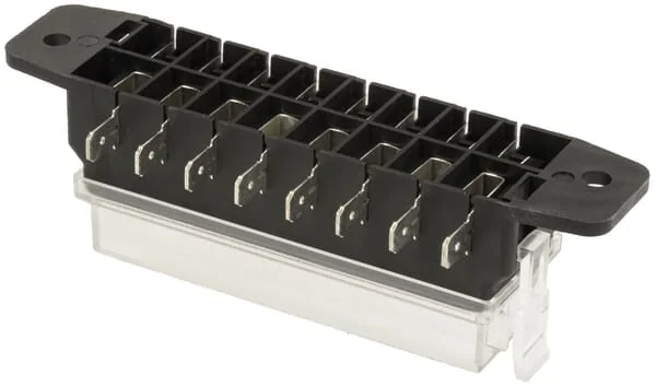 Kramp - FB10006KR - Sicherungskasten 8-Poliger Flachsteckeranschluss, Max. 32V 15A (ATO/ATC), 16x6,3 mm