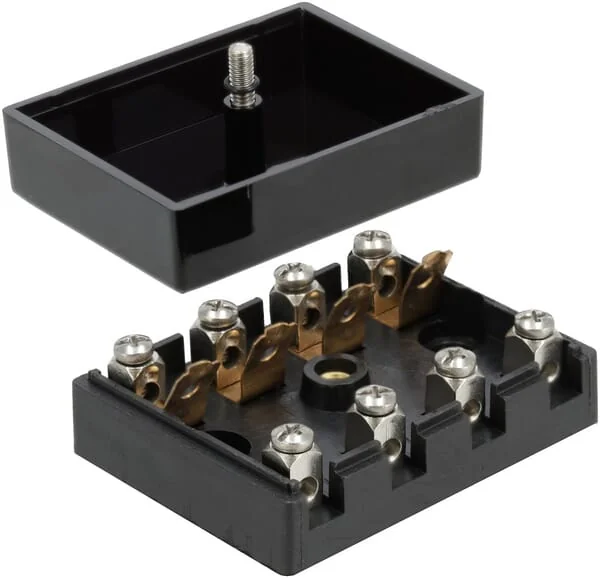 Kramp - FB10007KR - Sicherungskasten Keramik 4-fach, 12/24V, Schraubklemmen