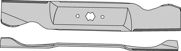 Kramp - FGP011252 - Klinge L: 412mm, Dreieckiges Loch: Diameter 15.8, Geeignet Fuer MTD Von