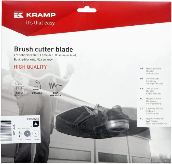 Kramp - FGP514255 - Brushcutter Blade 3T, L:300, Diameter 20, 4mm