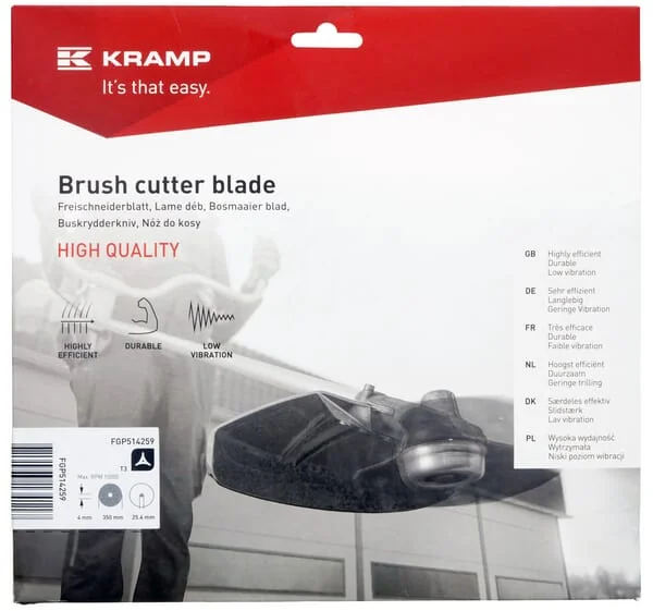 Kramp - FGP514259 - Freischneidermesser 3-Zahn, Länge 350, Diameter 25,4, 4mm