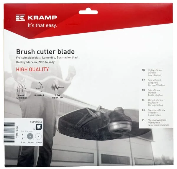 Kramp - FGP514266 - Brushcutter Blade 4T, L:230, Diameter 25.4, 2mm