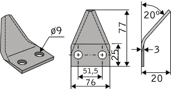 Kramp - FM13144 - Glatt 20-Teilig 80mm Marmix