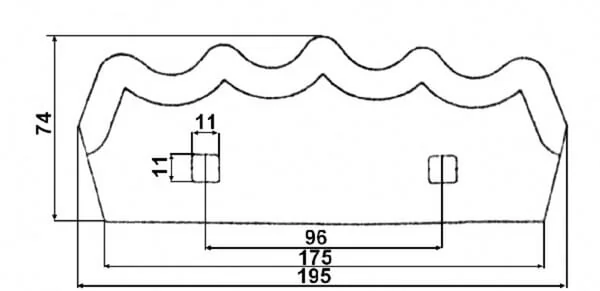 Kramp - FM13147 - Futtermischwagenmesser Marmix