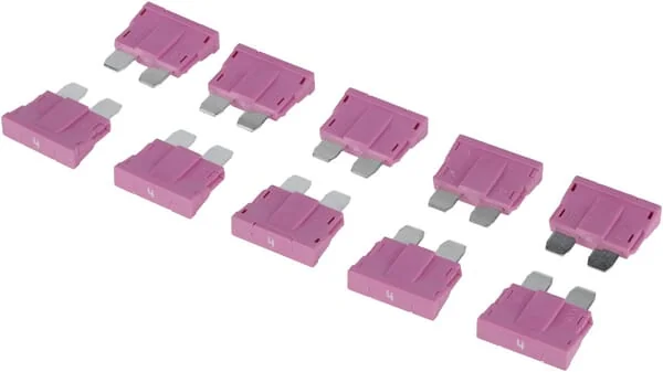 Kramp - FS1804KR - Sicherung Standard-Flachstecker 80V 4A Rosa Packung 10x Kramp