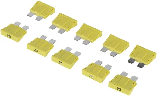 Kramp - FS1820KR - Sicherung Standard-Flachstecker 80V 20A Gelb Packung 10x Kramp