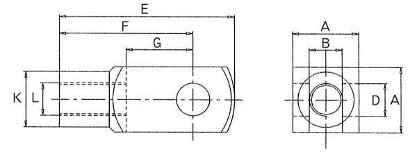 Kramp - G1020Z - Gabelkopf Weiblich G10 x 20