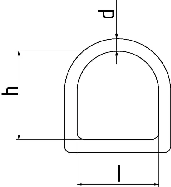 Kramp - GDR084E - Geschweisster D-Ring 8 mm