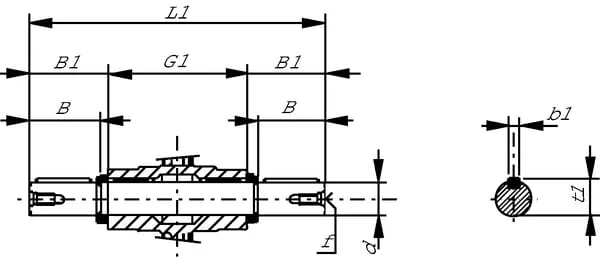 Kramp - GMR905025D - Doppel-Abtriebswelle 25 mm