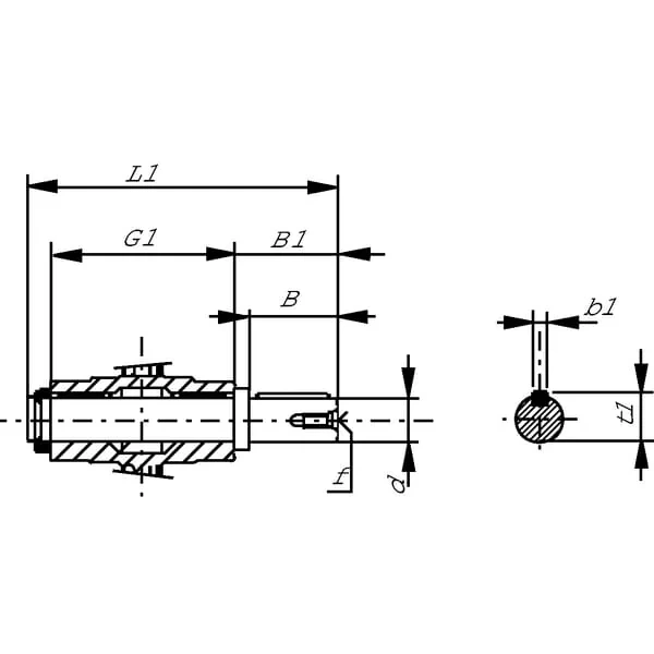 Kramp - GMR905025E - Einfache Abtriebswelle 25 mm