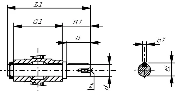 Kramp - GMR911042E - Einzelausgangswelle 42 mm