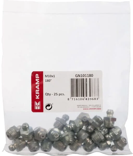 Kramp - GN101180 - Schmiernippel M10-180°