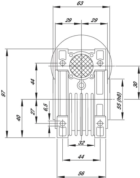 Kramp - GR03080 - Schneckengetriebe I = 80