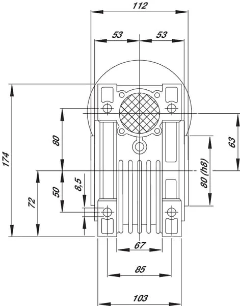 Kramp - GR06350 - Schneckengetriebe I = 50