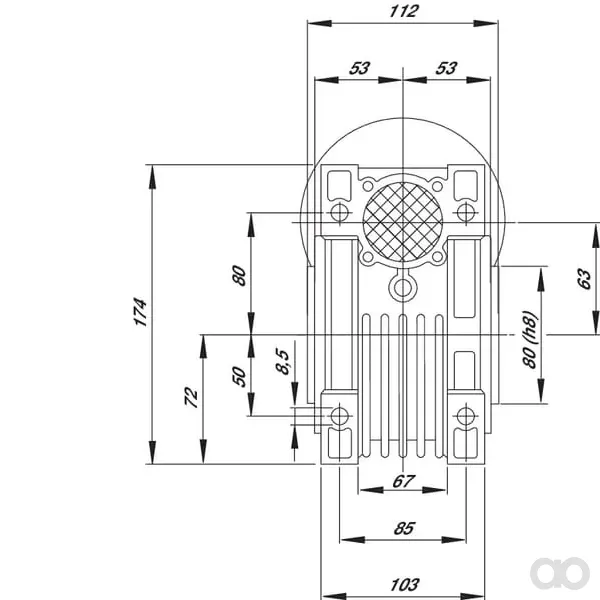 Kramp - GR06375 - Schneckengetriebe I = 7,5
