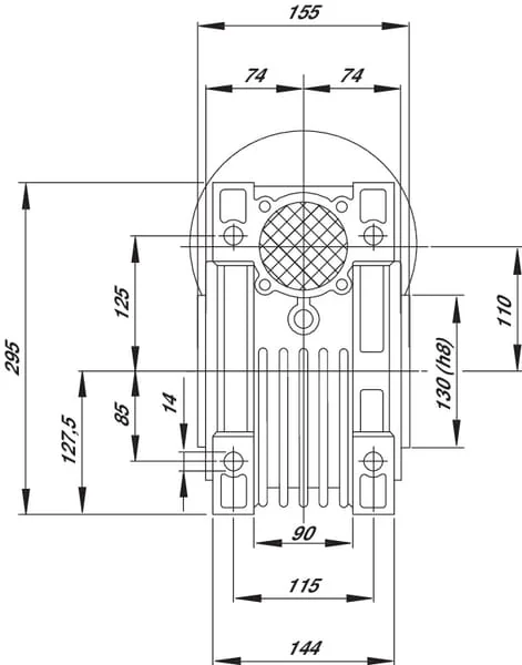 Kramp - GR110100 - Schneckengetriebe I = 100