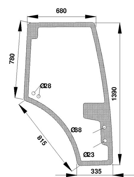 Kramp - H816810030340N - Tuerglas