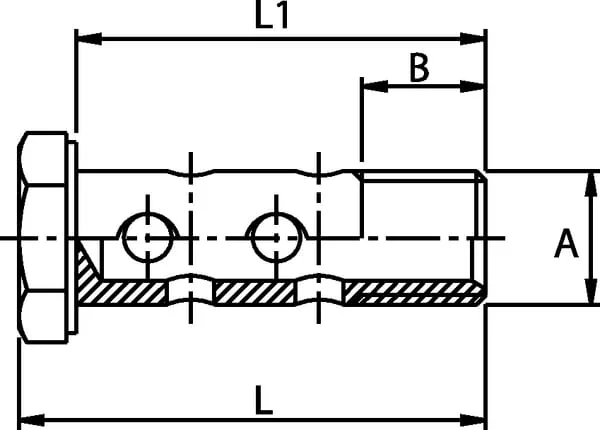 Kramp - HBB08D - Doppelte Banjo-Schraube 1/2 Bsp