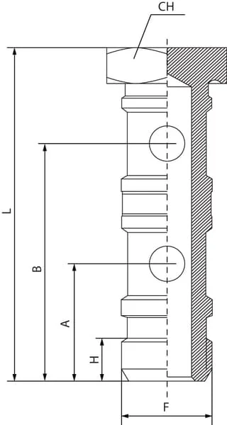 Kramp - HBDRO38 - Hohlschraube Doppelt + O-Ring