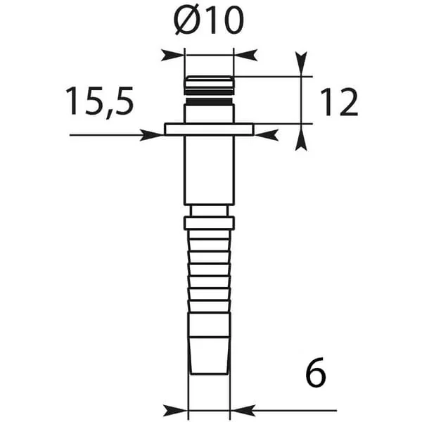 Kramp - HD260206 - Eindrücknippel DN06 Durchmesser 10mm