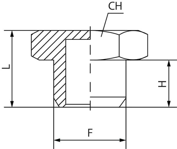 Kramp - HHHP1 - Hohl-Sechskantkopf-Stopfen