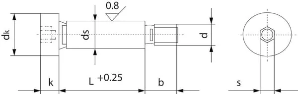 Kramp - ISO73796830 - Innensechskantschraube 6x8x30