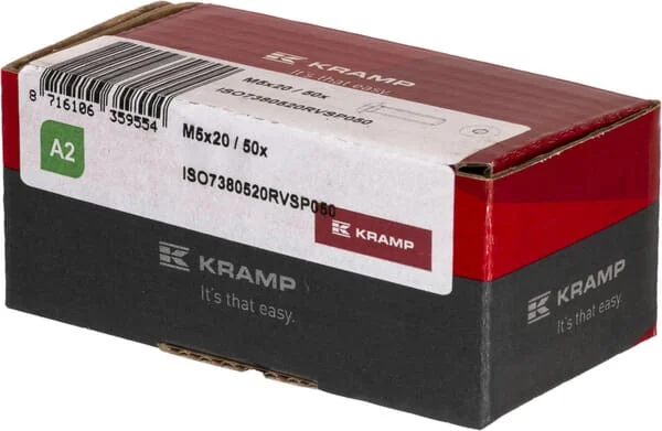 Kramp - ISO7380520RVSP050 - Inbusschraube mit Kugelkopf M5x20 Edelstahl-A2
