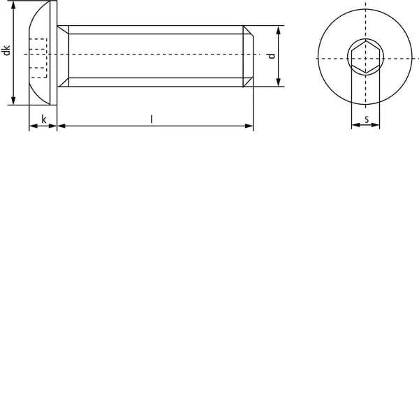 Kramp - ISO7380610109B - Flachrund-Innensechskantschraube M6x10 10.9 Schwarz