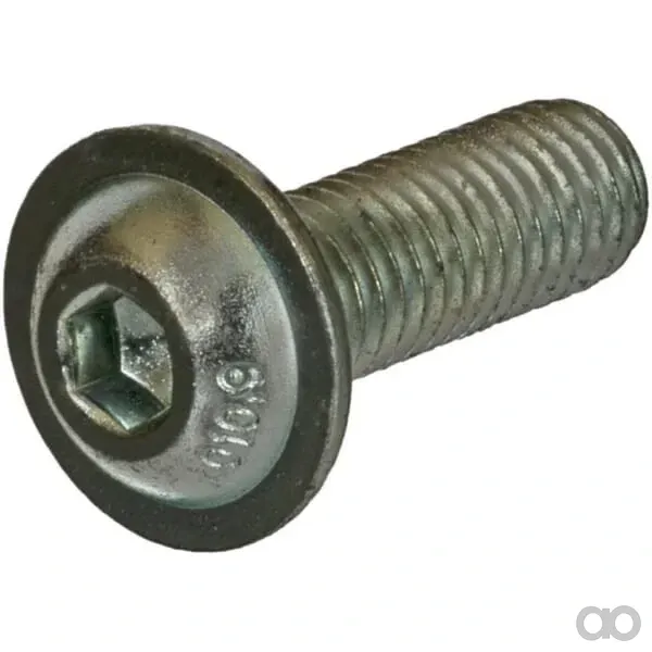 Kramp - ISO7380ULF820109 - Inbusschraube Mit Kugelkopf Und Bund M8x20 10.9 Verzinkt