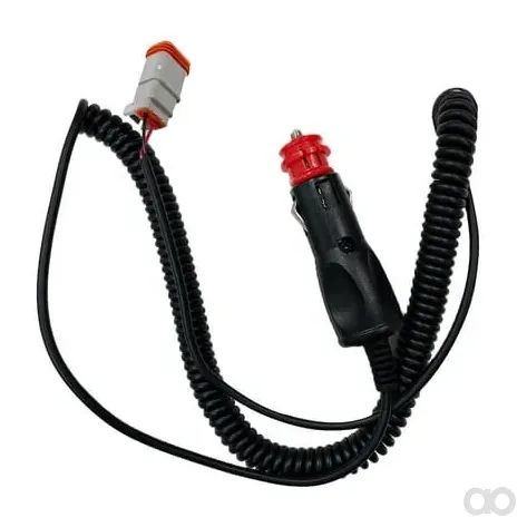 Kramp - KADTSPIRCIG - Verbindungsspiralenkabel mit Deutsch-Stecker DT2 und Zigarettenanzuender (max. 25W) 3m