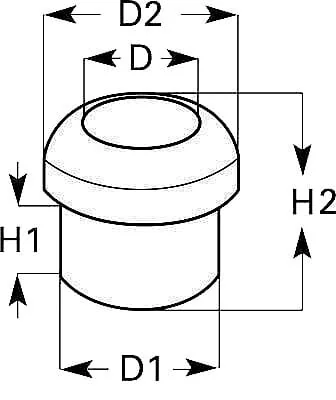 Kramp - KB2112 - Kabeldurchfuehrung, 12x17x11mm 1-Seitig Offen
