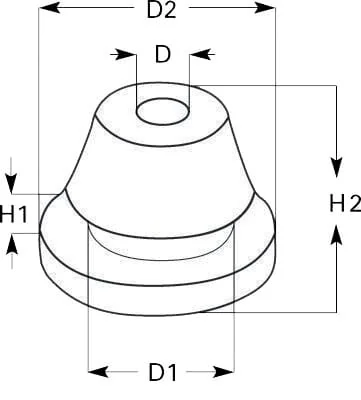 Kramp - KB2302 - Kabeldurchfuehrung, 2x6x1,5mm Geschlossen