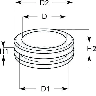 Kramp - KB2321 - Kabeldurchfuehrung, 21x30x2mm Geschlossen