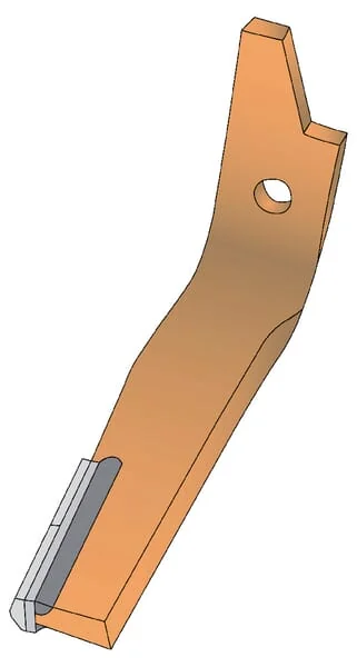 Kramp - KE0115C2 - Messer fuer Kreiselegge 2x Hartmetallplatte Links, Laenge 300 mm, Geeignet fuer Amazone, Kramp