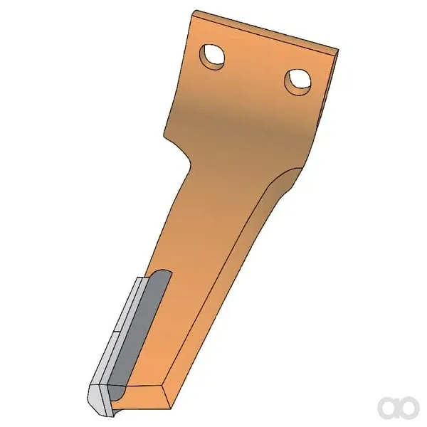 Kramp - KE0913C2 - Messer fuer Kreiselegge 2x Hartmetallplatte Links, Laenge 278 mm, Geeignet fuer Maschio