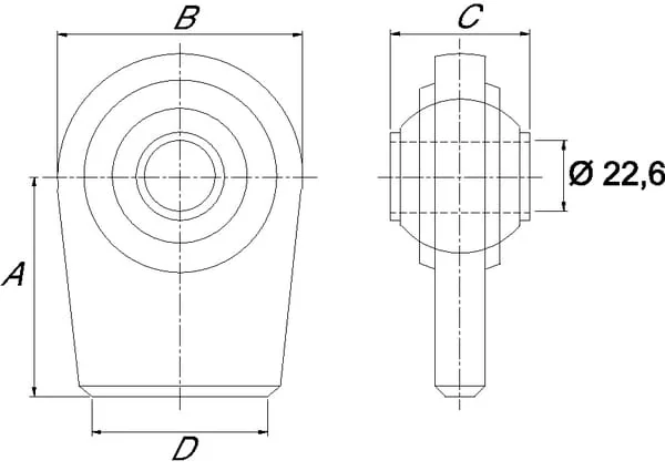 Kramp - KF22640D - Zylinderstange G22,6 KF L=40 mm