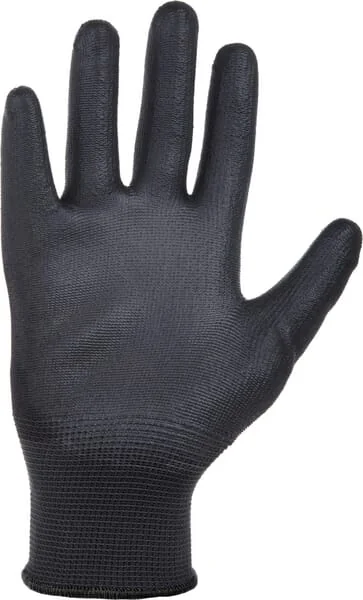 Kramp - KG0100109P012 - Arbeitshandschuhe, Groesse 9/L, Schwarz, 12 Stueck, Nylon/Polyester Protect By Kramp