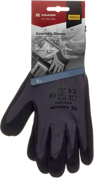Kramp - KG0100406 - Arbeitshandschuhe Graue Nylonhandschuhe 21,5 Cm Lang Groesse 6/XS Protect By Kramp