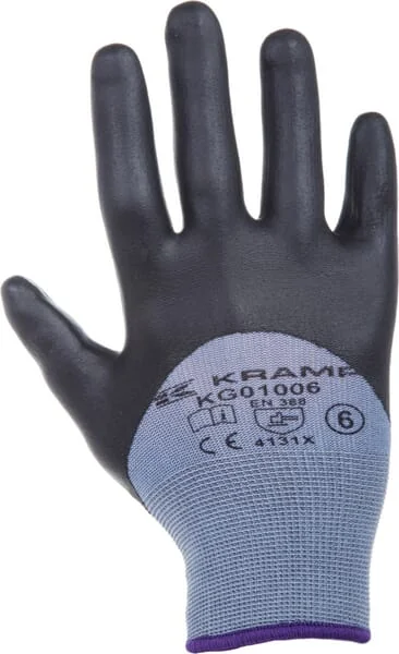 Kramp - KG0100606 - Blaue Arbeitshandschuhe aus Nylon, 21,5 cm Lang, Groesse 6/XS Protect by Kramp