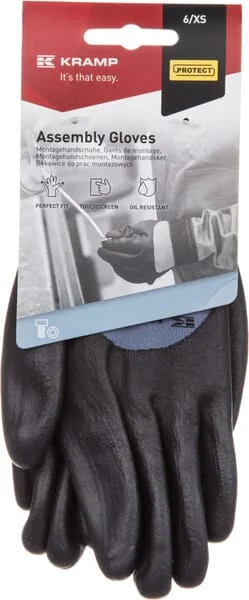 Kramp - KG0100606 - Blaue Arbeitshandschuhe aus Nylon, 21,5 cm Lang, Groesse 6/XS Protect by Kramp
