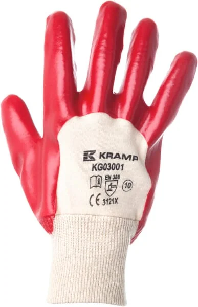 Kramp - KG0300110 - Arbeitshandschuhe aus Rotem Baumwollstoff Groesse 10/XL Protect by Kramp