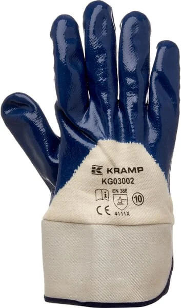 Kramp - KG0300209 - Arbeitshandschuhe Blaue Baumwolle 26 cm Lang, Groesse 9/L Protect by Kramp