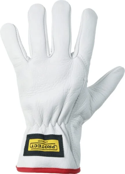 Kramp - KG0300809 - Arbeitshandschuhe aus Weissem Leder Groesse 9/L Protect by Kramp