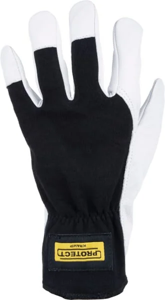 Kramp - KG0300909 - Arbeitshandschuhe Aus Schwarz-Weißem Leder/Baumwolle Größe 9/L