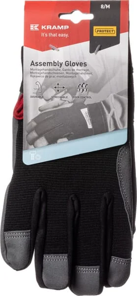 Kramp - KG0400210 - Arbeitshandschuhe Schwarz-Grau Mikrofasern/Spandex Groesse 10/XL Protect