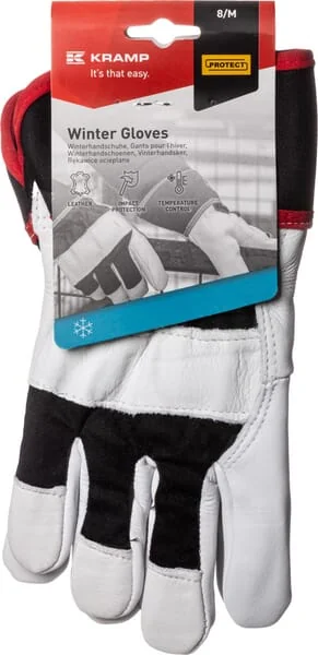 Kramp - KG0600310 - Arbeitshandschuhe Aus Schwarz-Weißem Leder/Baumwolle Größe 10/XL
