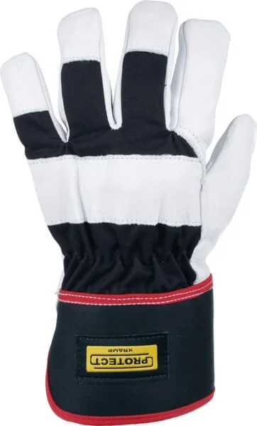 Kramp - KG0600311 - Arbeitshandschuhe Aus Schwarz-Weißem Leder/Baumwolle Größe 11/2XL