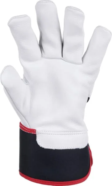 Kramp - KG0600311 - Arbeitshandschuhe Aus Schwarz-Weißem Leder/Baumwolle Größe 11/2XL