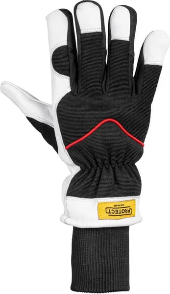 Kramp - KG0600410 - Arbeitshandschuhe aus schwarz-weißem Leder/Spandex Größe 10/XL Protect by Kramp
