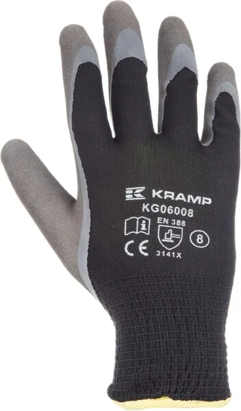 Kramp - KG0600810 - Arbeitshandschuhe Aus Schwarzem Polyester 27,5 cm Lang Größe 10/XL